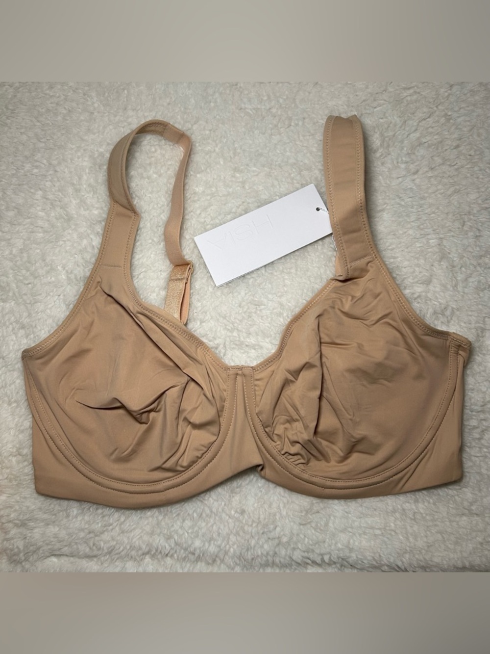 HSIA Joan Ultimate Soft T-Shirt Unlined Underwire Minimizer Bra Nude 36D NEW